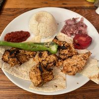 Shish kebab  at The Vegan Regime in Istanbul