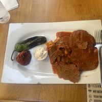 Iskender kebab  at The Vegan Regime in Istanbul
