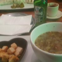 Linsensuppe mit Croutons at The Vegan Regime in Istanbul