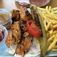 Shish kebab  at The Vegan Regime in Istanbul