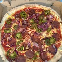 Salami pizza  at Pizza Bertoldi in Prague