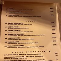 Menu March 2023  at Pizza Bertoldi in Prague