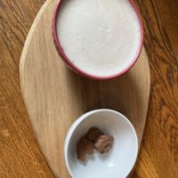 Chai latte with oat milk   at Pizza Bertoldi in Prague