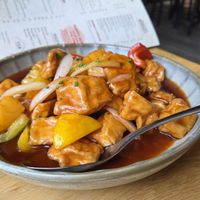 Sweet and sour tofu at Midnight Shanghai in Christchurch