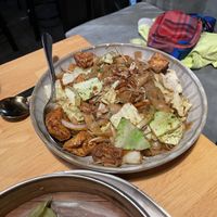 Flat rice noodles with tofu  at Midnight Shanghai in Christchurch