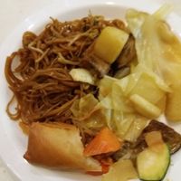 Noodles and curried veggie at Divine Realm Vegie Delight in Point Cook
