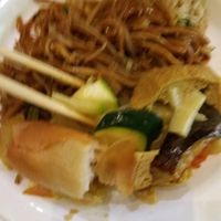 Noodles and rice at Divine Realm Vegie Delight in Point Cook