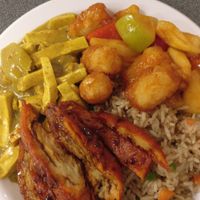 Roast duck and other delicious dishes at Divine Realm Vegie Delight in Point Cook