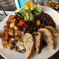 Jerk style tofu!! at Guadalupe Cafe in Sylva