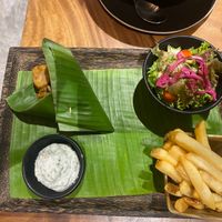 Vegan fish & chips! A Must at Element Vegetarian in Phnom Penh