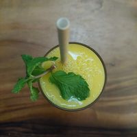 Mango shake at Element Vegetarian in Phnom Penh