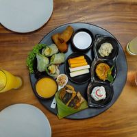 Appetizers platter for two. at Element Vegetarian in Phnom Penh