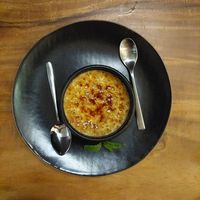 Creme brulee, less of a success at Element Vegetarian in Phnom Penh