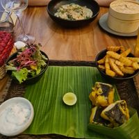 fish and chips at Element Vegetarian in Phnom Penh