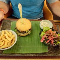 Element Burger at Element Vegetarian in Phnom Penh
