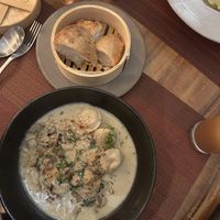 Creamy dumplings  at Element Vegetarian in Phnom Penh