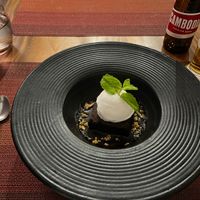 Vegan Chocolate cake dessert was incredible!  at Element Vegetarian in Phnom Penh