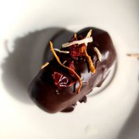 House made cherry ripe bar at Lulu's Cafe in Mullumbimby