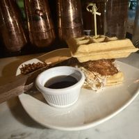 Nashville hot chicken sandwich which  at Cadence in New York City