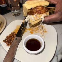 Nashville hot chicken sandwich which  at Cadence in New York City