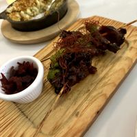 Barbecue skewers  at Cadence in New York City