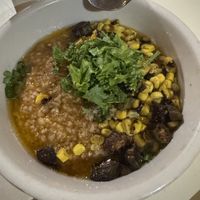 Grits with blackened Okra  at Cadence in New York City