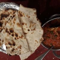 Veg Curry with nan bread at Khana Khazana in Bangkok