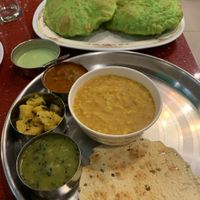 One of the thali options at Khana Khazana in Bangkok