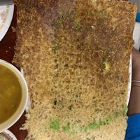 Mint Rawa Masala Dosa (with no mint just a green streak of god knows what) at Khana Khazana in Bangkok