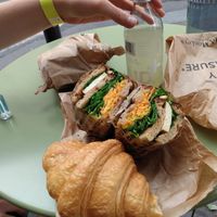 Sandwich and Croissant  at Land & Monkeys - Pernety in Paris