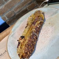 warm hotdog 🌭(highly recommend)  at Land & Monkeys - Pernety in Paris