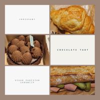 Croissant, chocolate tart, vegan sandwich at Land & Monkeys - Pernety in Paris