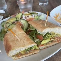 Loaded Italian Grinder with salad  at PiANTA in Providence