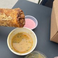 Thanksgiving egg rolls  at PiANTA in Providence