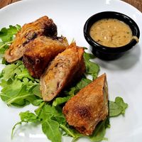 Thanksgiving egg rolls at PiANTA in Providence