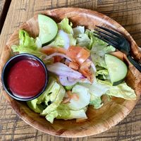 Gram’s side salad with strawberry vinaigrette  at dO wood fired in Irwin