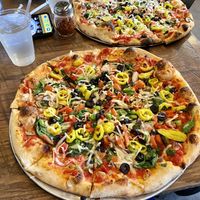 Wood-fired pizza with all the veggie options and violife mozzarella  at dO wood fired in Irwin