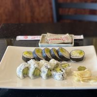 Vegetable Roll (top) and Avocado Roll (bottom)  at Oriental Express in Topeka