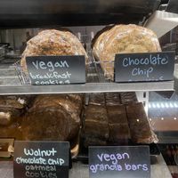 Excellent granola bars with pumpkin spice, walnuts, and craisins.   at Blackbird in Topeka