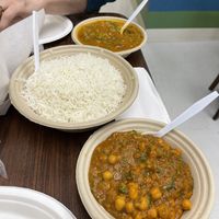 Chana Masala and MuTar Mushroom dishes. at Pal Indian Cuisine in Topeka