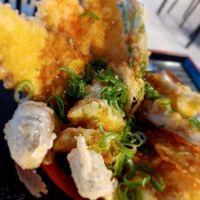 New Tempura dish added to the menu - vegan at Sushi Chungjeon 초밥충전 in Jeju