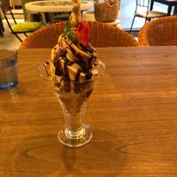 Chocolate parfait at Rainbow Bird Rendezvous in Tokyo