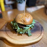 Vegan Italian burger  at Submarine Burger - Original in Zagreb