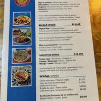 The menu  at El Bololó in Cartagena