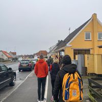Outside of the bakery  at Brødre Bageri in Tejn