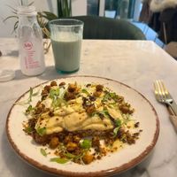 Hummus toast  at BeBo Cold Press -  Passeig de Sant Joan Bosco in Barcelona