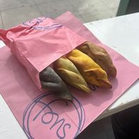 sweet potato chili, tinga, smoky mushrooms, margherita at Fons Empanadas in Chicago