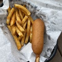 All Plant Corn Dog (for the kids)  at Blind Pig Pub in Fort Collins