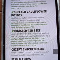 Sample of menu at Blind Pig Pub in Fort Collins