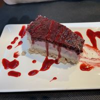 Pastís de formatge vegà  at El Drac al Cau del Llop in Girona